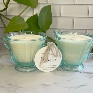 Blue Depression Cream & Sugar Set