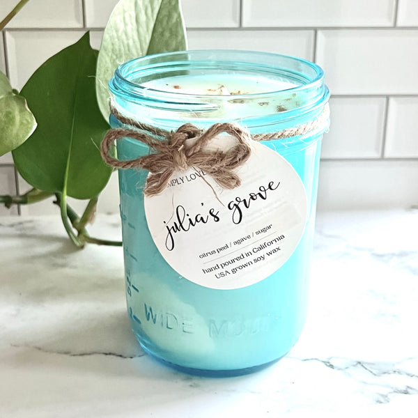 Blue Mason Jars