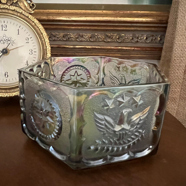 Vintage Carnival Glass Trinket Box/Jar