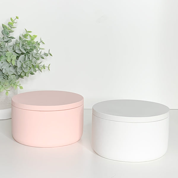 Blush & White Concrete Bowl